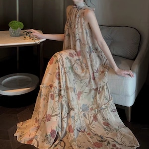 High-neck floral two-piece dress(skirt) 2606151