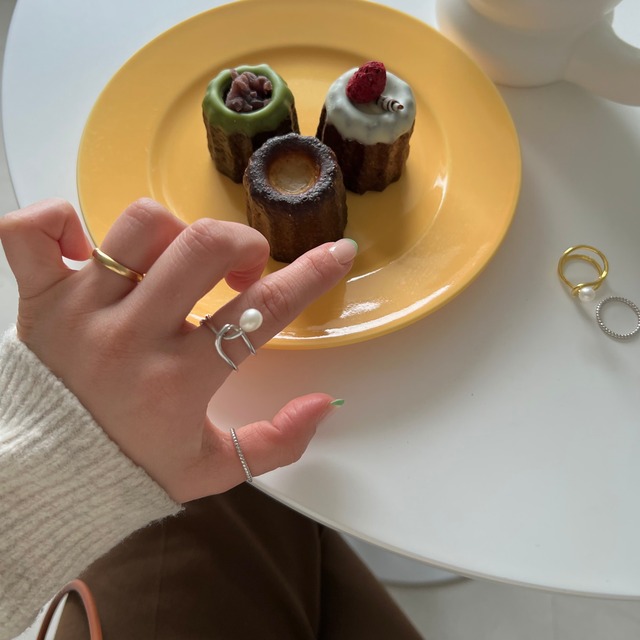 S925 dot plane ring (R101)