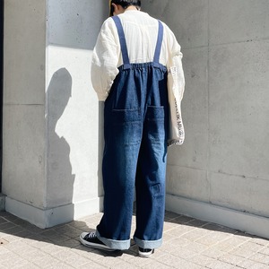 Switched pocket overalls (navy)