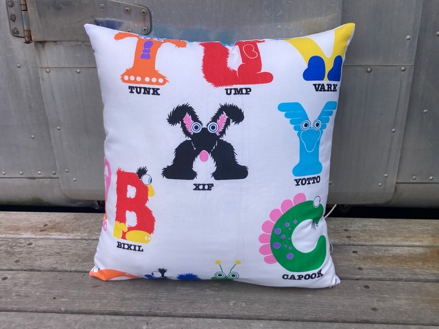 ALPHA Critters fabric kushion