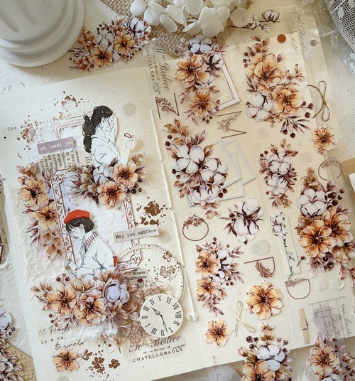 EM26｜yier 壹洱文創【木棉】花 マスキングテープ / PETテープ  60mm×6m