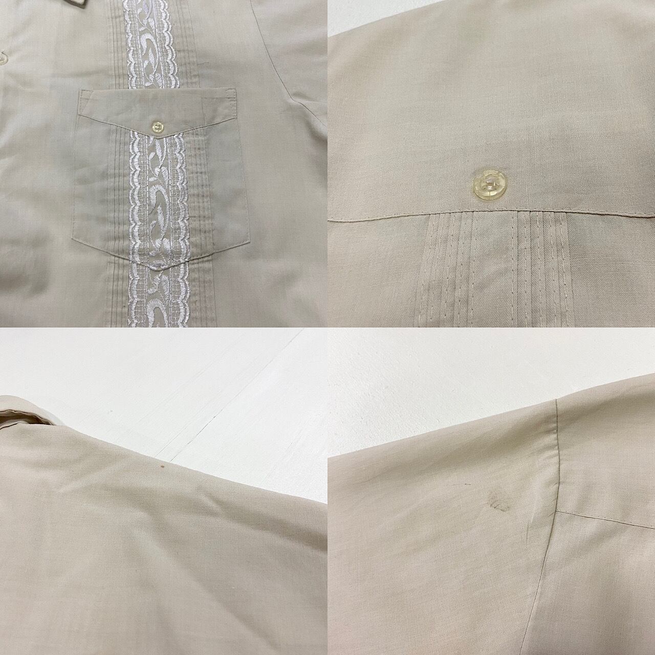 90年代 guayabera by HABAND 半袖 キューバシャツ メンズM 古着 90s