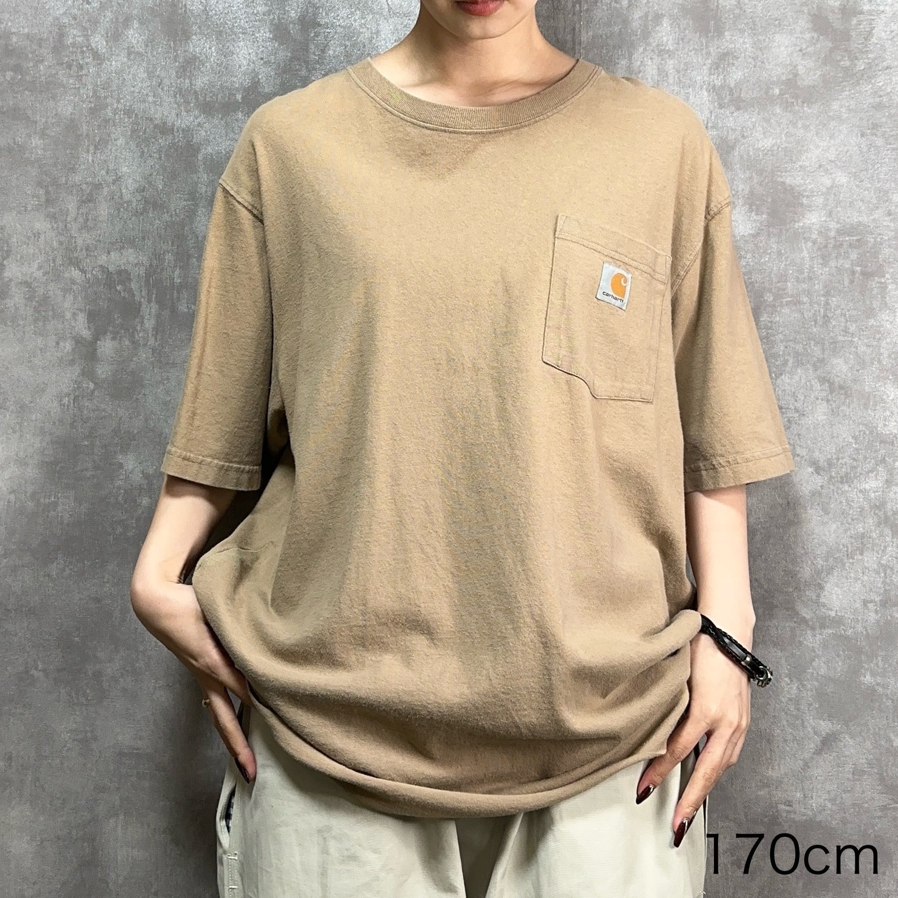 ショート丈リメイク】Carhartt 半袖Tシャツ L ブランドタグ ショート丈リメイク】Carhartt 半袖Tシャツ L ブランドタグ
