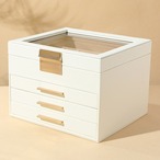 ジュエリーボックス アクセサリーボックス 大容量 大きめ アクセサリー入れ アクセサリー 指輪 ネックレス ブレスレット 宝石 収納ケース 収納ボックス 可愛い おしゃれ 白 ホワイト 北欧