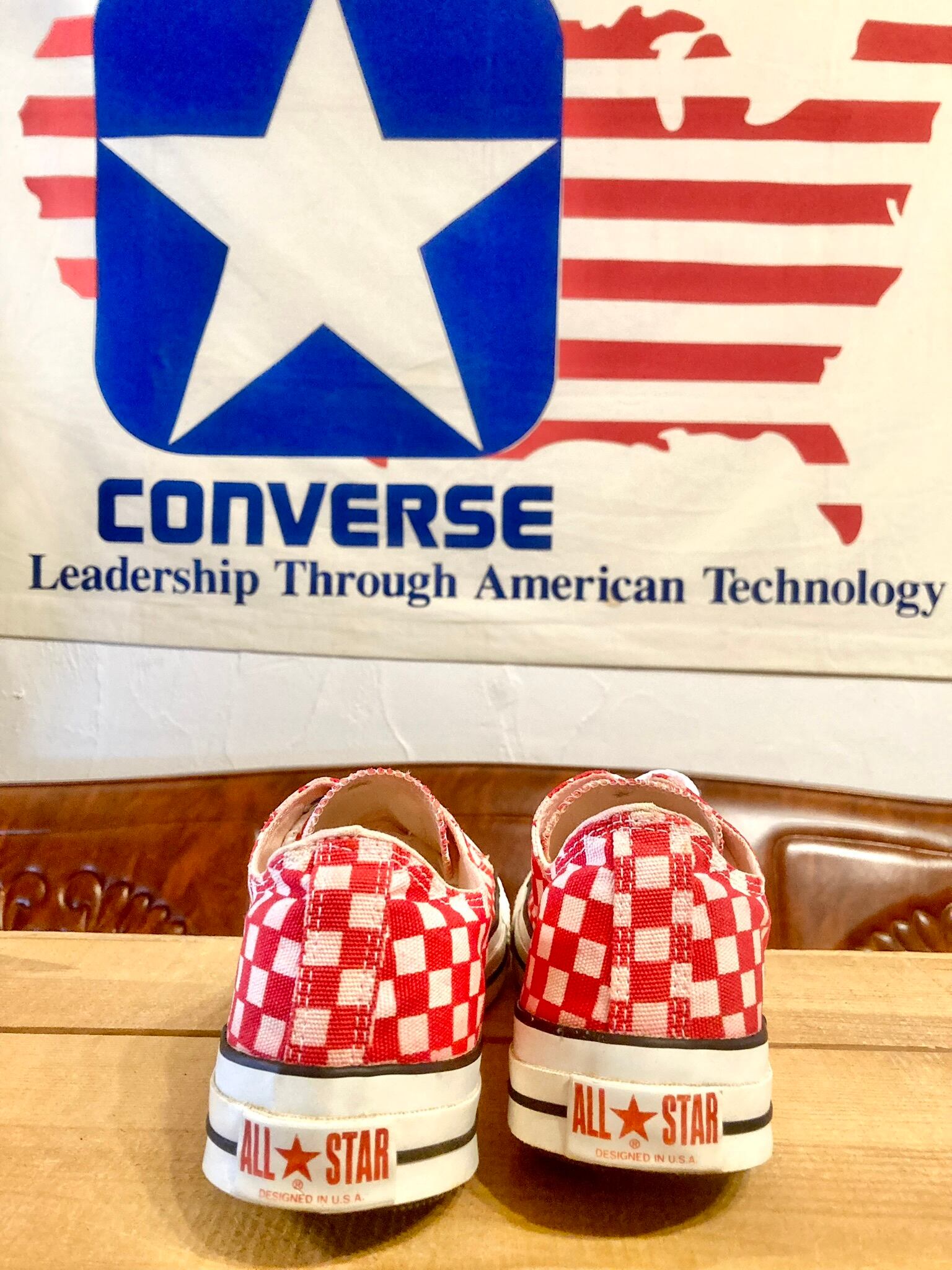 converse（コンバース） ALL STAR (オールスター）チェック 赤/白 9