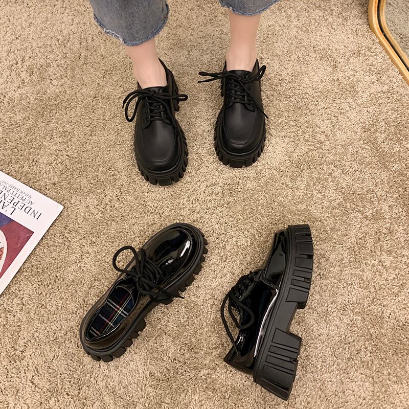 レザースプリングオータムレッドスタイルスタンダードシングル 靴 シューズ レトロ 春物 秋物 部族の婦人靴43426683393