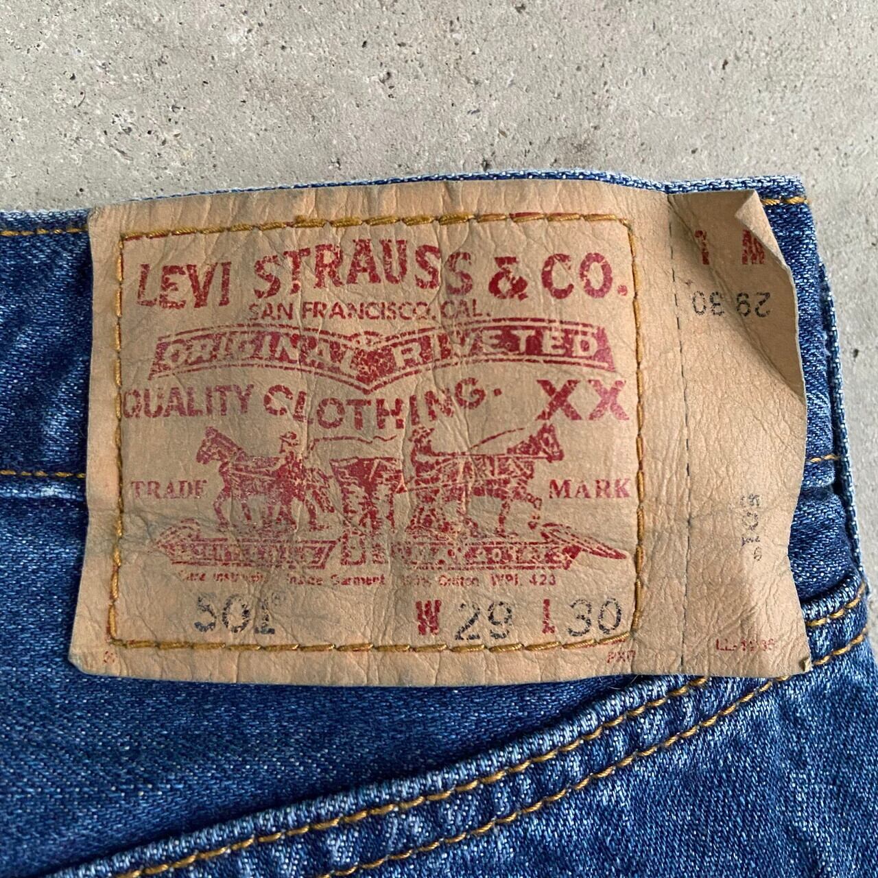 Levi's リーバイス オレンジタグ　ストレートデニム　W29 濃紺　パンツ