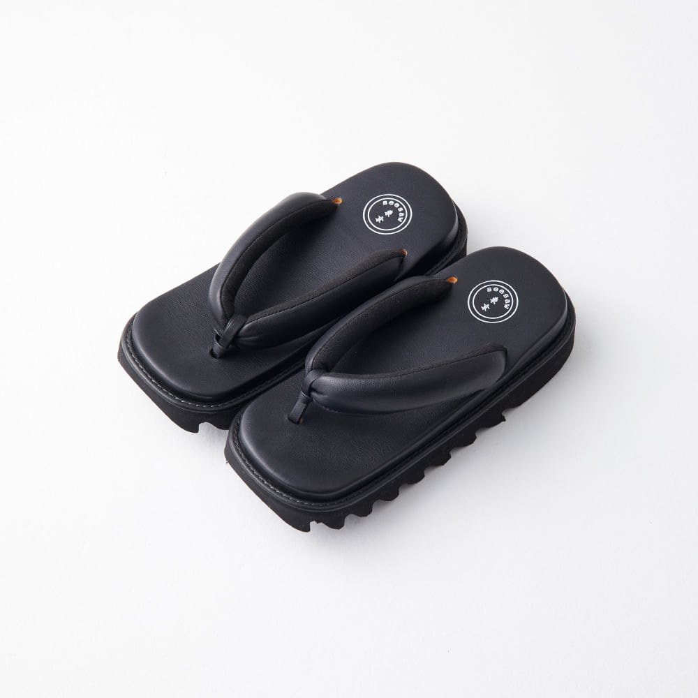 サン駄（江戸前sandal） black [SW-10226] | lift-shoes