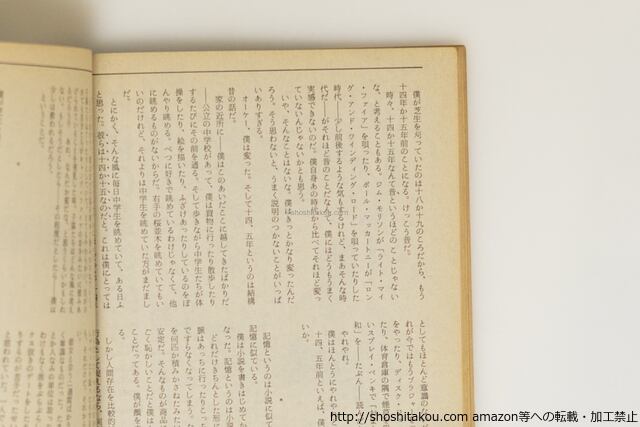雑誌）宝島 1982年9月号 村上春樹書下し小説「午後の最後の芝生