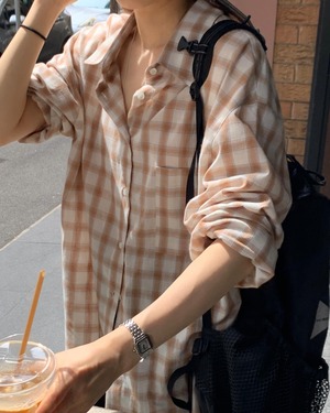 (予約) ounce / Have check shirt / 2color