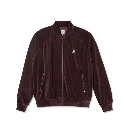 POLAR SKATE CO VELOUR TRACK JACKET BORDEAUX L