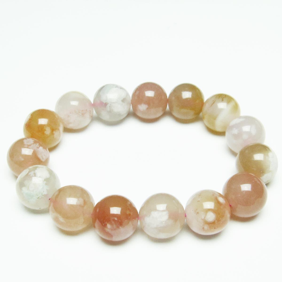チェリーブロッサムアゲート ブレスレット 桜瑪瑙 14mm [M便 1/10] 111-26456