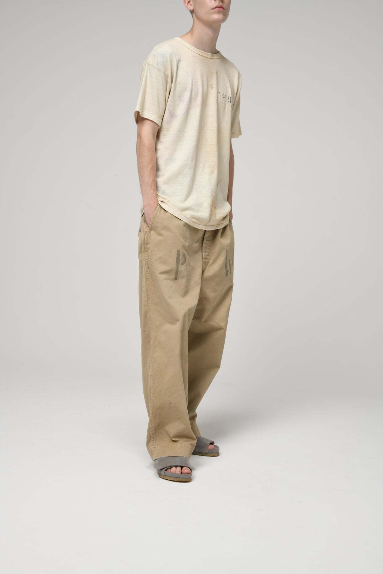 BOW WOW PW 41 KHAKI TROUSERS AGED | BASE LINE
