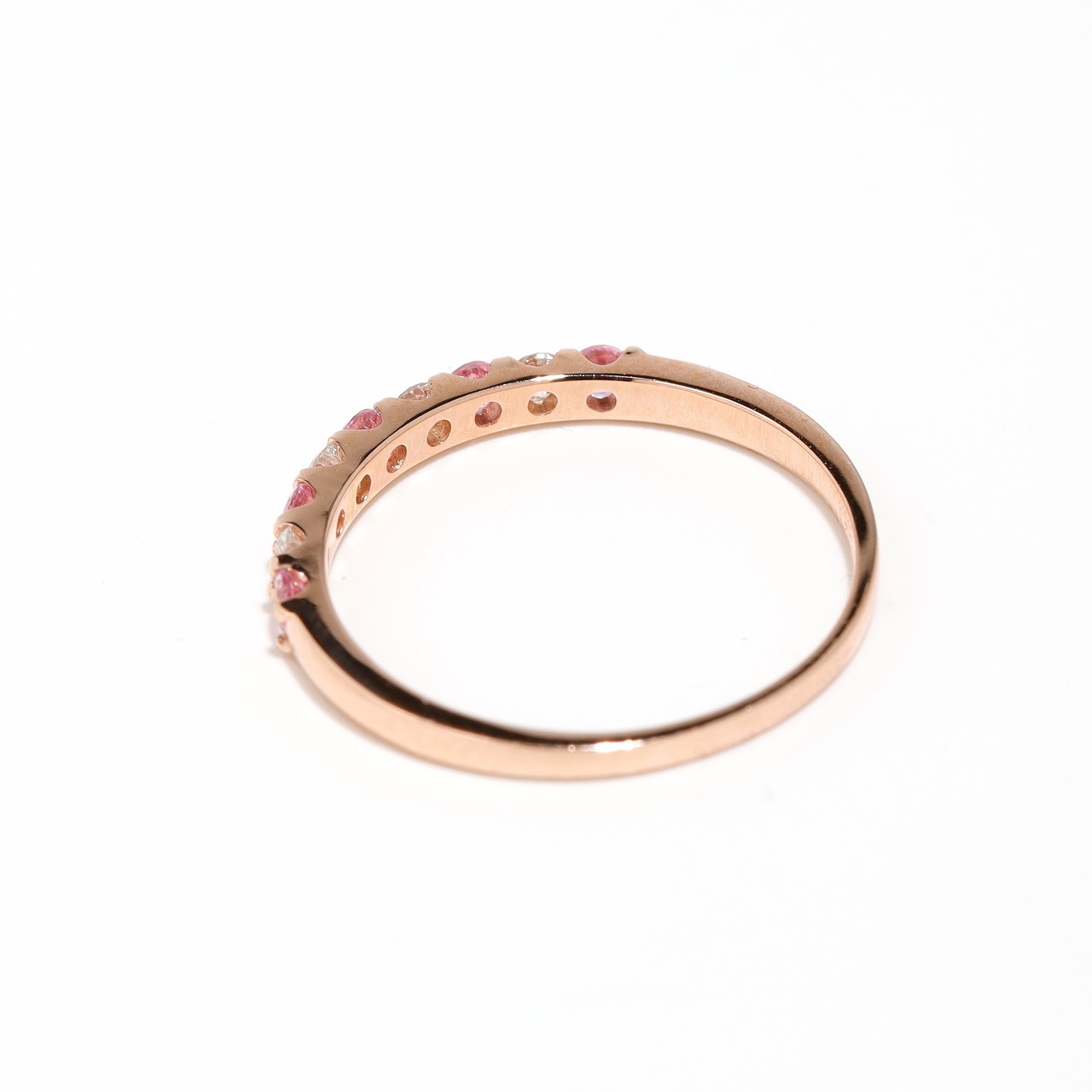ピンクサファイア ダイヤモンド(H&C) エタニティリング K18(PG) / 0.210ct / DA 0.140ct
