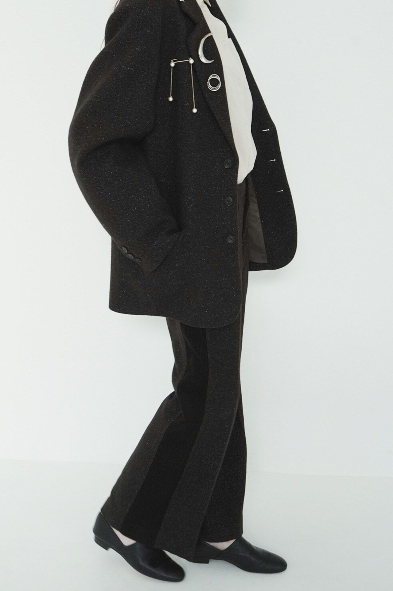 CLANE CORDUROY PANEL MELANGE PANTS