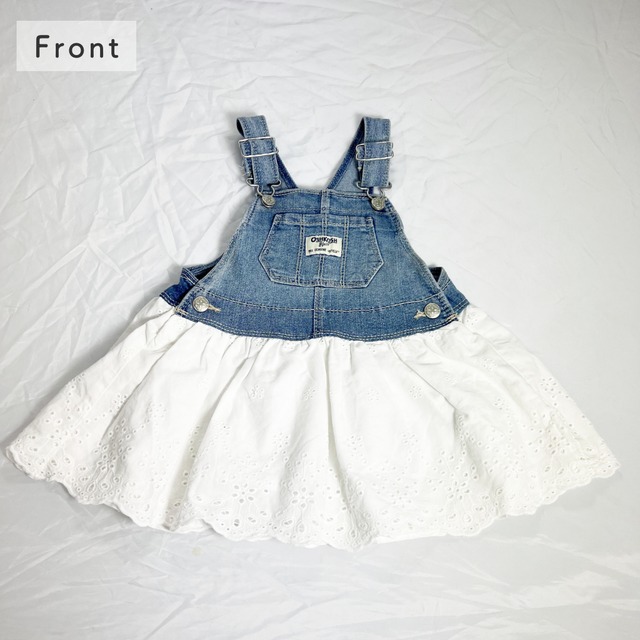 【OSHKOSH】ジャンパースカート(デニム・レース)キュート 女の子 おしゃれ ブランド プレゼント