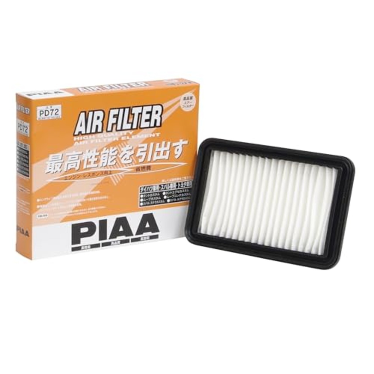 PIAA(ピア) エアーフィルター (エアフィルター) 1個入 [ダイハツ/トヨタ車用] キャスト・ウェイク・タント_他 PD72