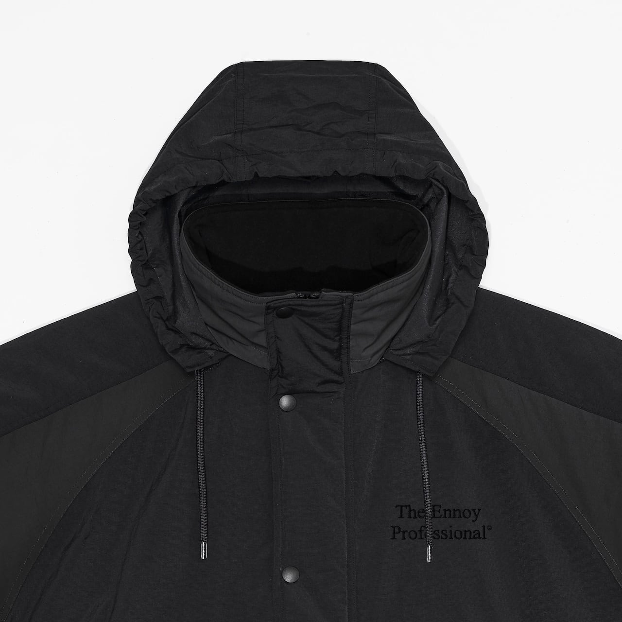 PADDED NYLON BENCH COAT (BLACK/BLACK) | ENNOY