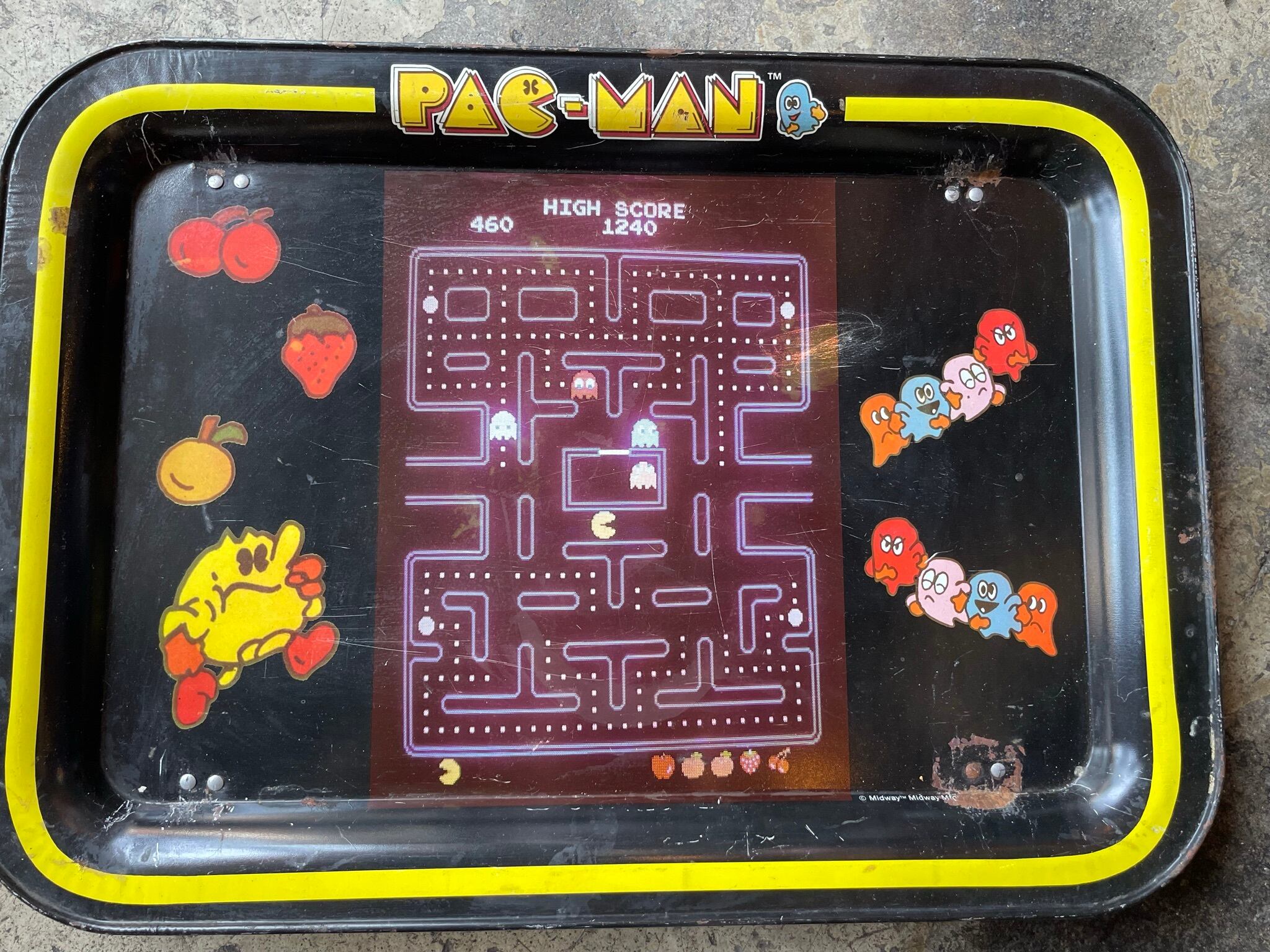 80's Pac-Man Table ブリキ テーブル 子供用テーブル 折り畳みテーブル ...