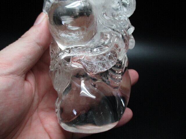 高級彫刻品　天然水晶龍　no,3