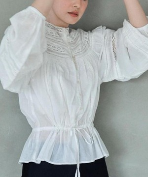 クラシカル◆ランタンスリーブレースブラウス【t-10338】