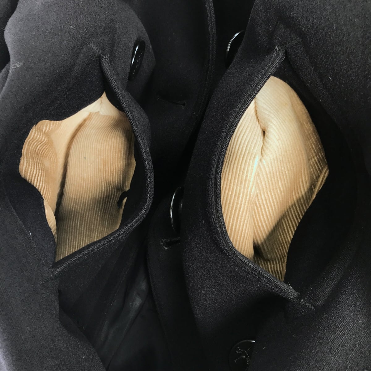U.S.NAVY USN 40年代 ウール ピーコート 10ボタン PEA COAT ダーク