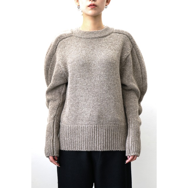 [Nomàt] (ノマット) 2022AW N-K-01 Sponge sweater (grey)