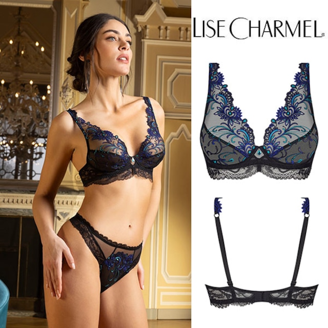 [M09es] ハーフカップブラ(D) 品番ACM7409 ※大きめ注意 【LISE CHARMEL】【リズシャルメル】【インポートランジェリー】