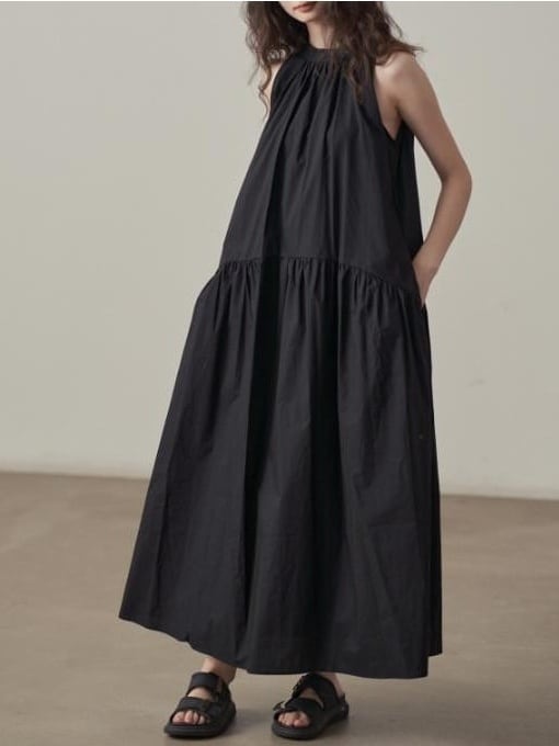 Noir Breeze Maxi Dress*S-203