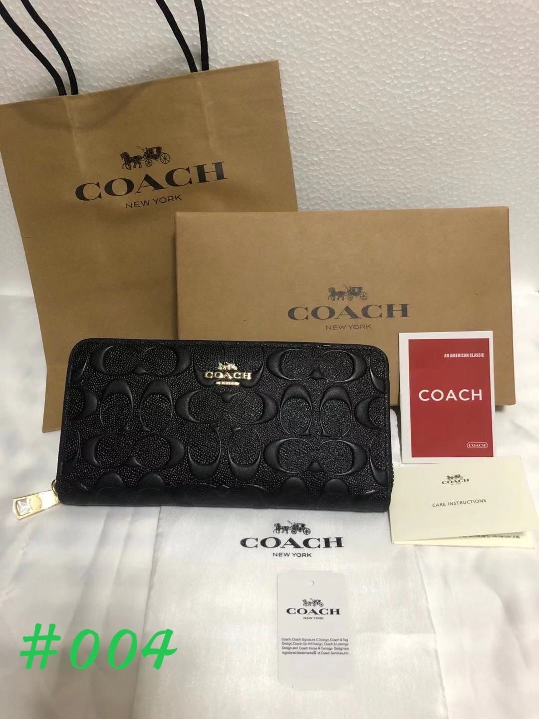 新品COACHコーチ長財布 ブラック