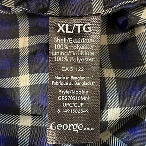 【George】スウィングトップ ブルゾン 裏地チェック柄 ジャケット ジャンパー XL ビッグサイズ US古着