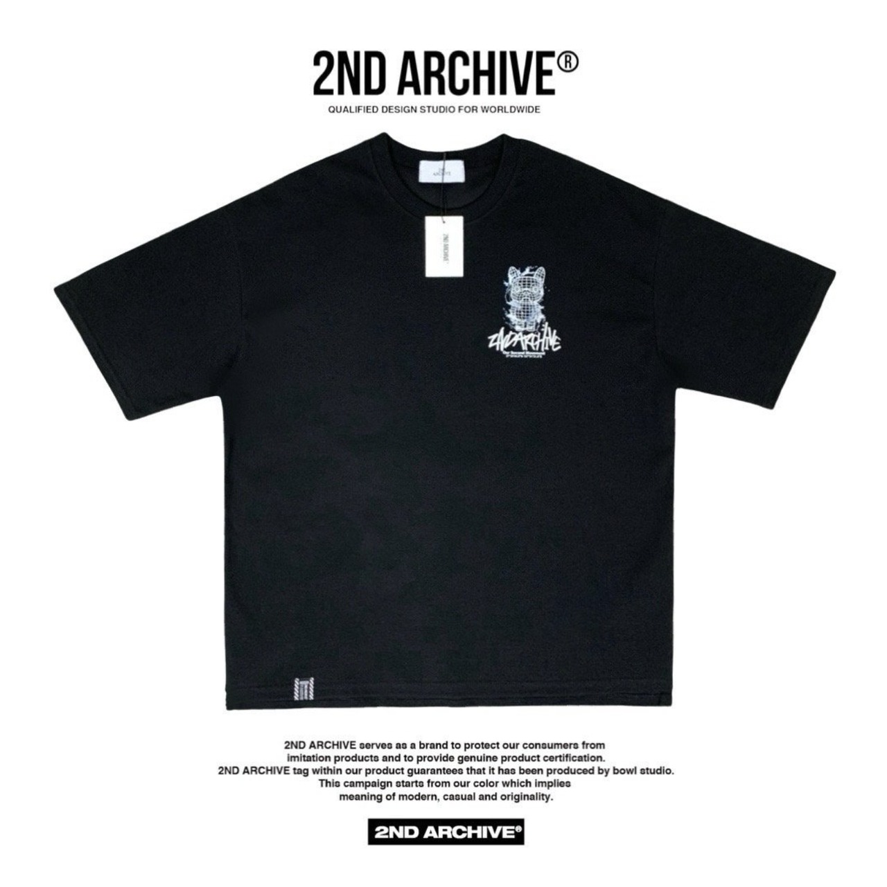 2ND028 2NDARCHIVE Tシャツ 韓国ファッション オーバーサイズ ユニセックス