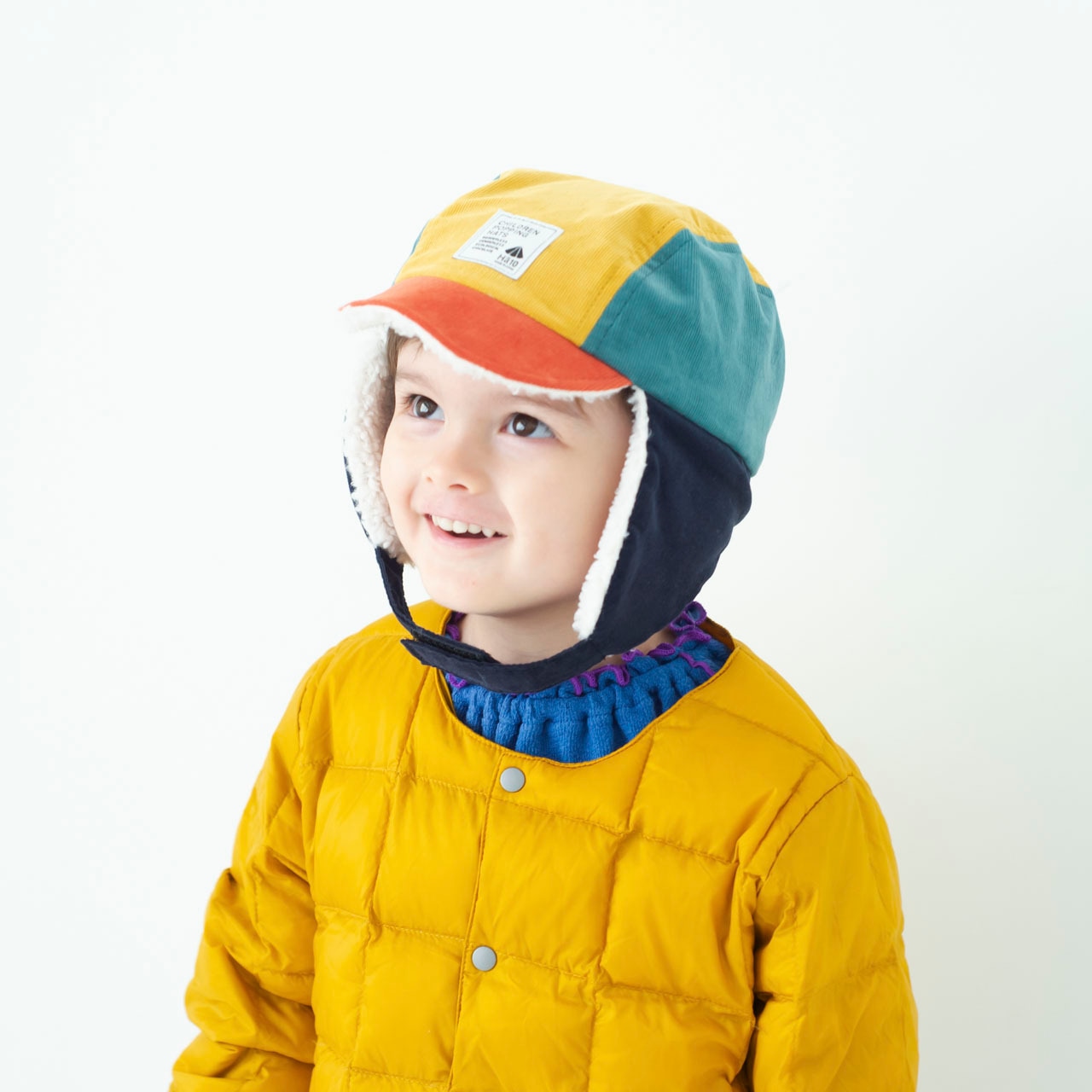 パイロットキャップ【マルチオレンジ】ブランド 子供 帽子 男の子 女の子 日本製 冬 キッズ ギフト