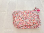 【Marie Puce 】⭐リバティ生地⭐pochette frou-frou Liverty  Phoebe corail