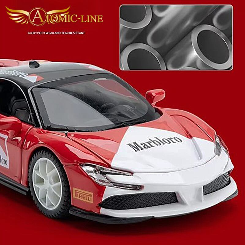 フェラーリ SF90 Marlboro ミニカー 1/32 ライト点灯 エンジンサウンド