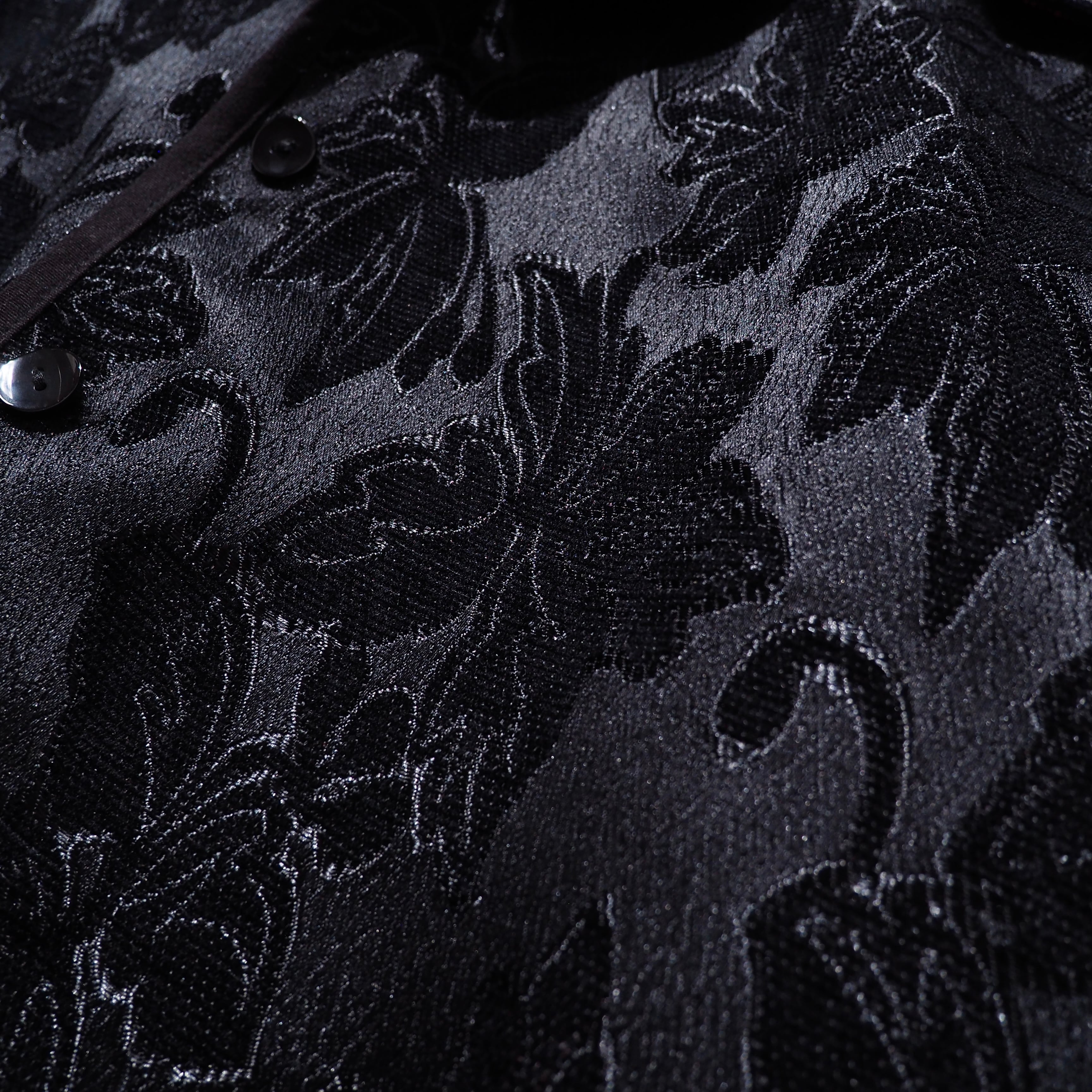 " 両面 - Reversible " Beautiful Flower Embbossed vintage Velours jacket