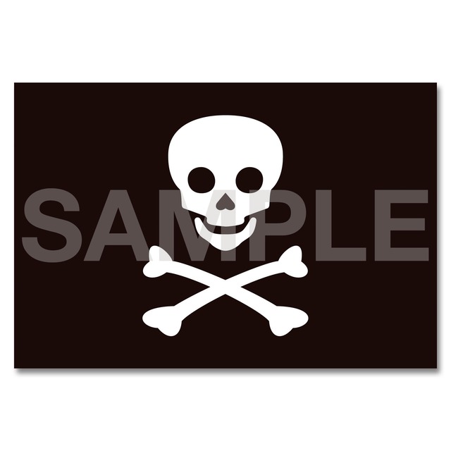 世界の国旗ポストカード ＜その他＞ 海賊旗A Flags of the world POST CARD ＜Others＞ Jolly Roger A