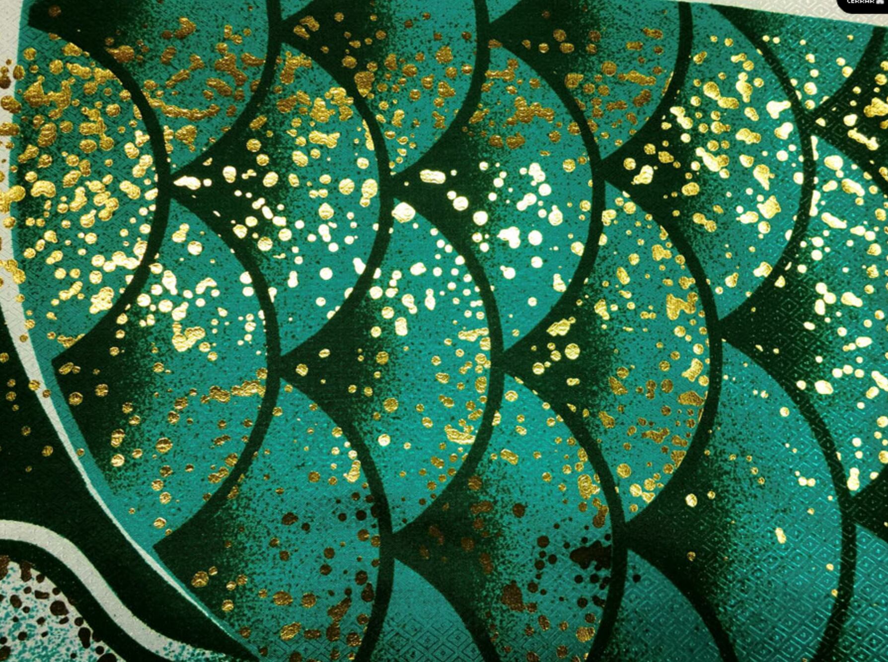 夢・彩・美　緑　3M　撥水付き　単品販売（山下鯉のぼり）