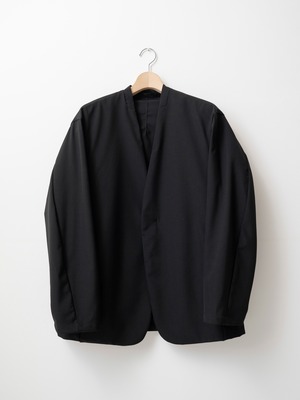 AFTER HOURS　COLLARLESS JACKET　BLACK　A005-D1JK