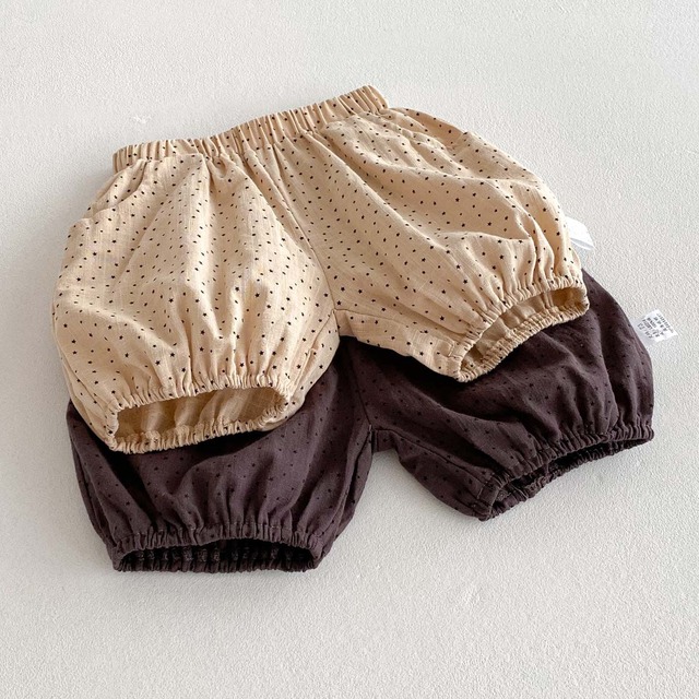 【BABY】総柄ドットプリントコットンハーフパンツ - 19
