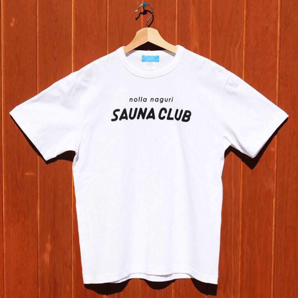 【SAUNA CLUB オリジナル Tシャツ】 SAUNA CLUBロゴ【白】