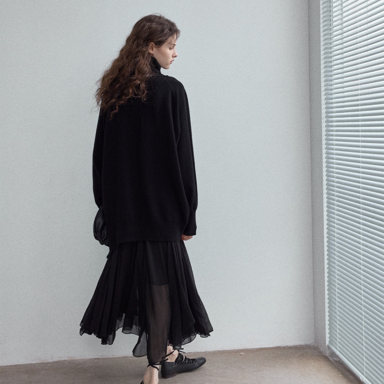 High-neck knit pullover【2color】 T3596