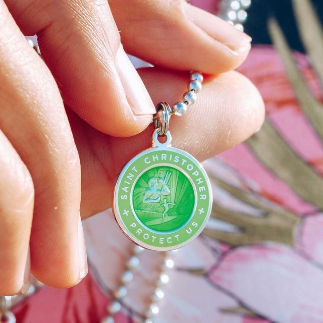 オリジナル ミディアム エメラルド / カクタス セントクリストファー ネックレス：GET BACK NECKLACES ゲット バック