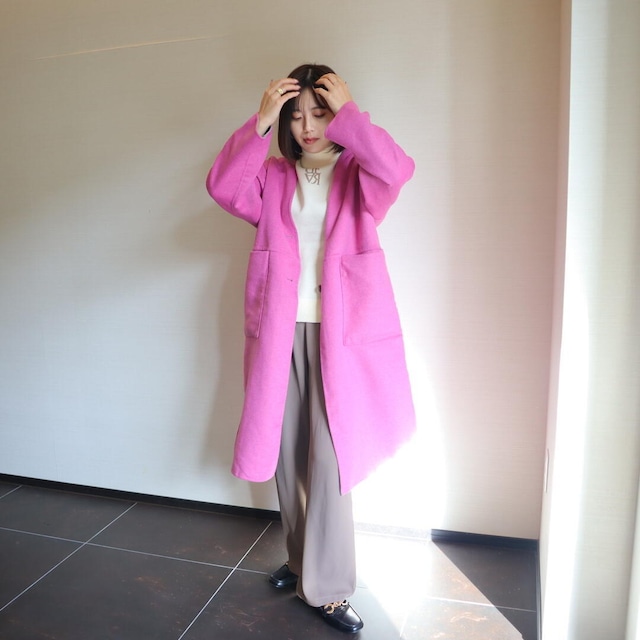 Double face reversible wool coat