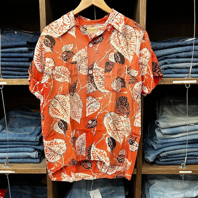 1940'S TOP FLIGHT HAWAIIAN RAYON SHIRT