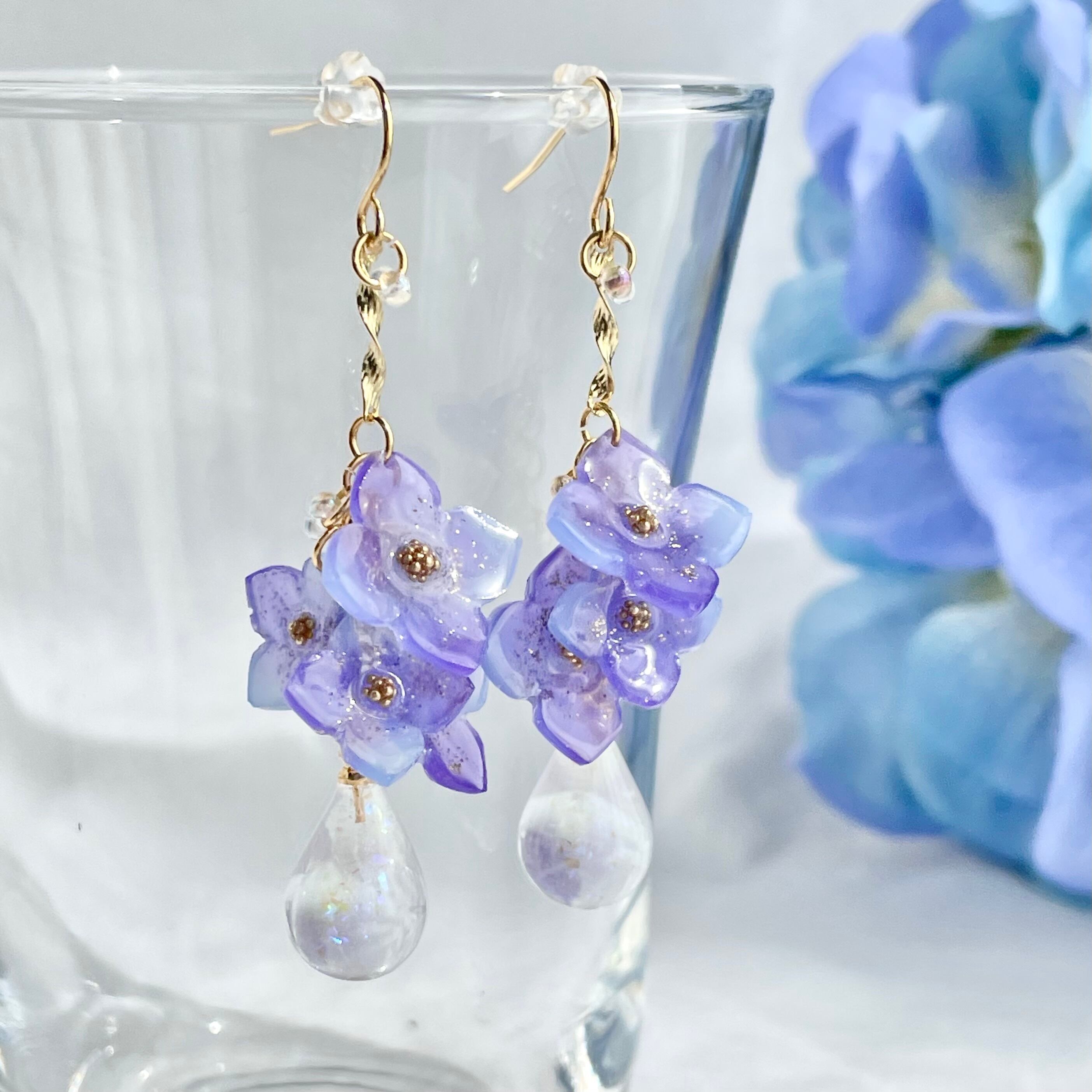 色が変わる薔薇咲くピアス/イヤリング | HaniLu's Gallery