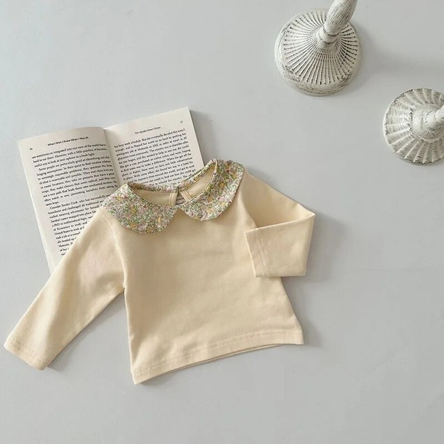 【取寄】花柄の丸襟がおしゃかわなカットソー