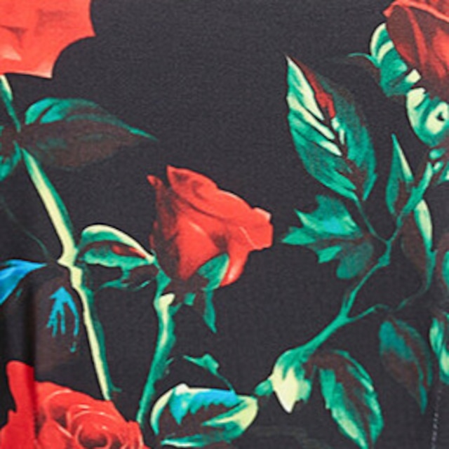 ハイネック ロングスリーブ フラワープリント ダンストップス  ds1479