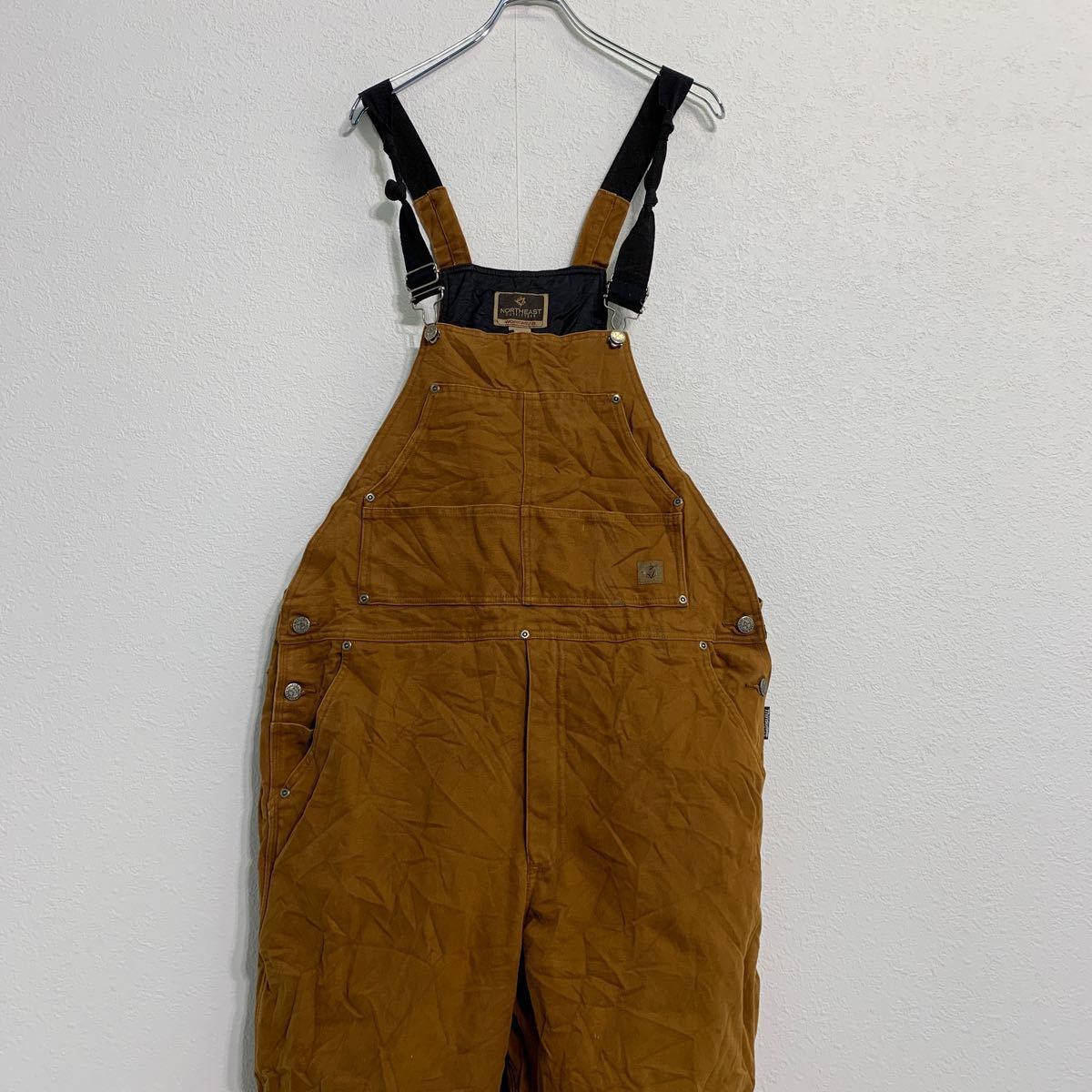 NORTHEAST 中綿 ダック オーバーオール W36 ダークベージュ ノース