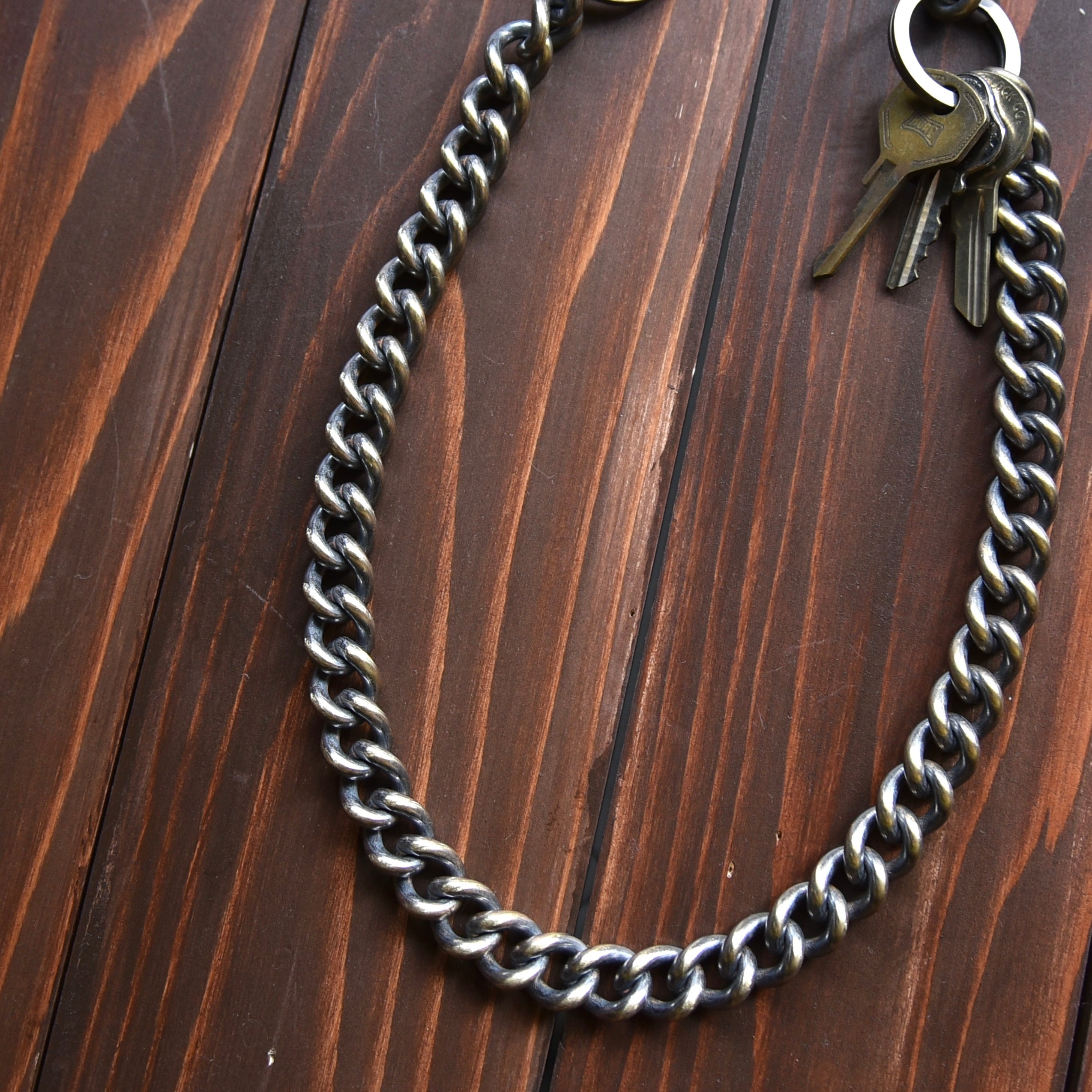 燻/数量限定】Vintage Brass Wallet ChainⅡ｜日本製 ウォレット
